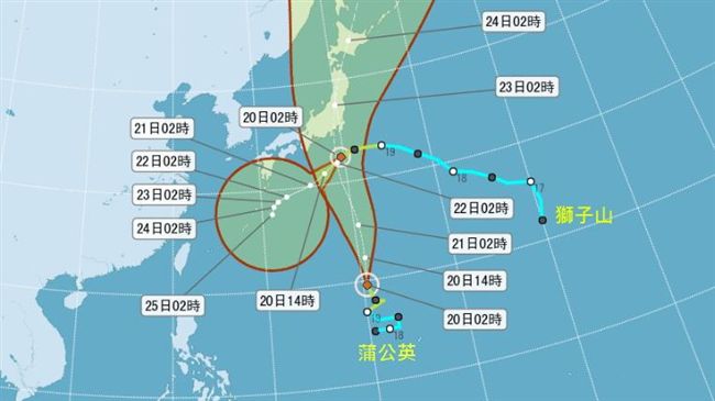 雙颱成形　氣象局不排除交互作用