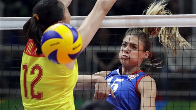 女排決賽吸睛　金髮妹扣殺又正又強