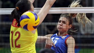 女排決賽吸睛　金髮妹扣殺又正又強