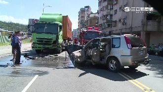 影／休旅車逆向撞貨櫃車　駕駛滿身血