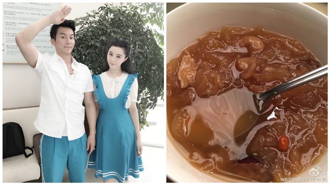 李晨深夜收工返家　范冰冰煲湯暖胃