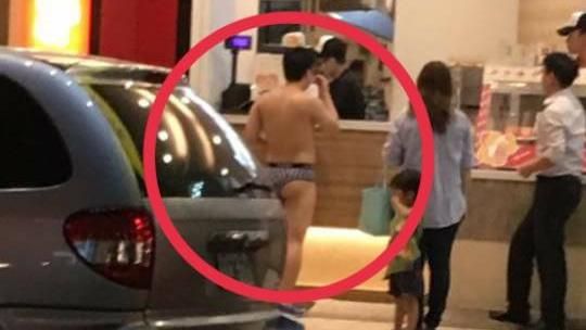 男穿三角內褲點餐　網友虧：賭輸了？