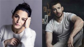 美國隊長克里斯伊凡、女友珍妮史雷特。（合成圖／翻攝自臉書、IG）