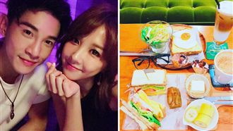 張立昂偷放閃！墨鏡倒影出現邵雨薇❤