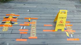 北投圖書館棧道損壞  北市圖：因寶可夢_中央社