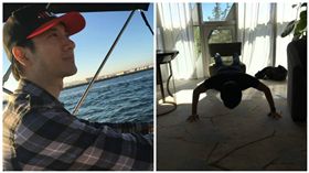 王力宏,伏地挺身,合成圖／王力宏臉書、微博