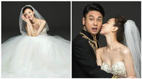 朱孝天摟爆乳嬌妻曝宮廷婚紗照　婚禮僅吳建豪到
圖／翻攝自朱孝天官博微博