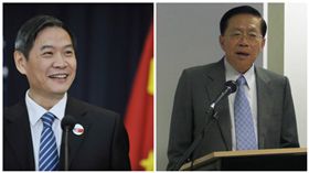 大陸國務院台灣事務辦公室主任,國台辦主任張志軍（左）與海基會董事長田弘茂（合成圖／翻攝自中國大陸外交部網站、中央社提供）