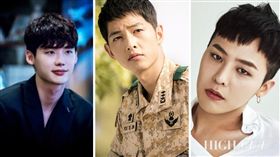 圖翻攝自韓網　李鍾碩　ＧＤ　宋仲基　合成圖　　