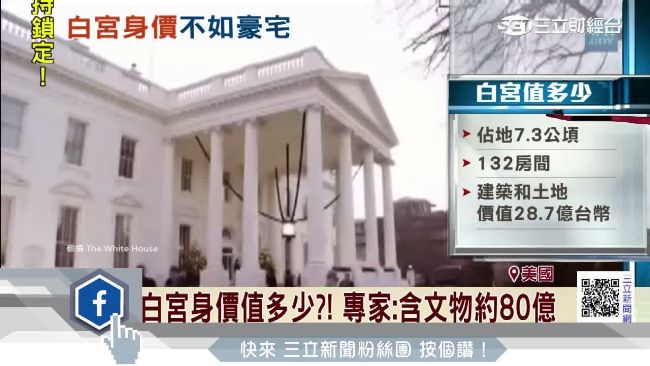 美國權力中心　白宮身價不如超級豪宅