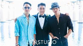 朱孝天、吳建豪、言承旭（圖／翻攝自LENS婚礼影像机构微博）