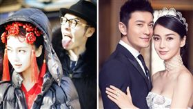 圖翻攝自微博 黃曉明 Angelababy 合成圖