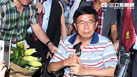 前總統陳水扁回台北出席募款餐會，搭高鐵至台北先回民生東路老家休息。（記者邱榮吉/攝影）