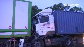 疑煞車失靈貨車撞聯結車　後方再追撞