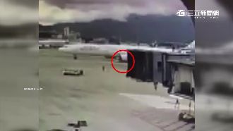 香港機場客貨車撞飛機　司機頭部受傷