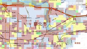 北市土壤液化潛勢圖 翻攝網路