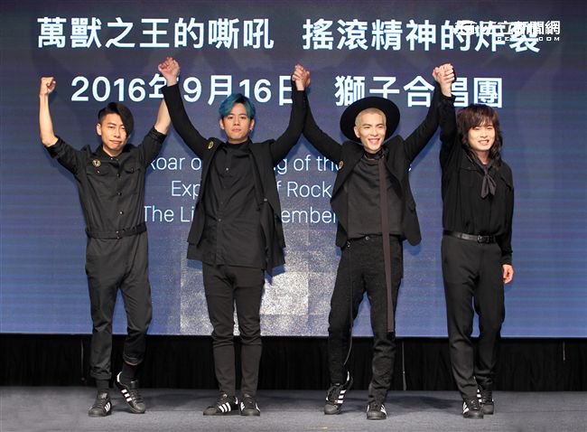 「獅子合唱團」蕭敬騰親自打造充滿爆發力全新專輯正式發行。（記者邱榮吉/攝影）