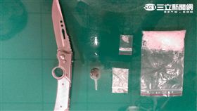 黃嫌持刀討債遭警狂追30公里後壓制逮捕（翻攝畫面）