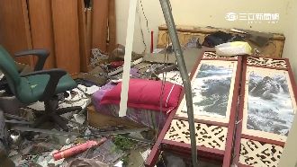 敵不過百年強風　警察宿舍屋頂遭吹垮