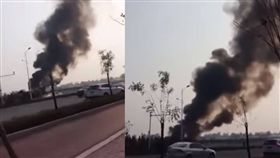 石家莊通用航空展一架飛機墜落（圖／翻攝自YouTube）