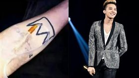 G-DRAGON打點滴照曝光，粉絲心疼。（左／翻攝自G-Dragon88GD微博、右翻攝自G-DRAGON臉書）