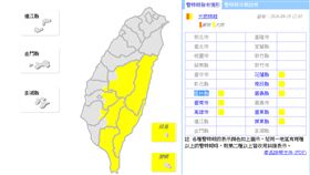 大雨特報（圖／氣象局網站）