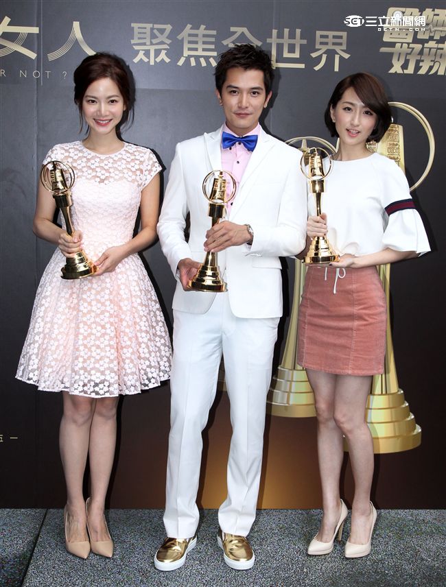 邱澤、柯佳嬿、曾之喬主演的「必娶女人」分別入圍105年金鐘獎最佳男女主角及最佳女配角。（記者邱榮吉/攝影）