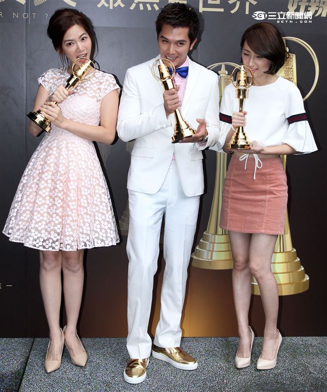 邱澤、柯佳嬿、曾之喬主演的「必娶女人」分別入圍105年金鐘獎最佳男女主角及最佳女配角。（記者邱榮吉/攝影）