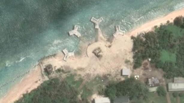 太平島驚現神秘結構體　海巡署這樣說