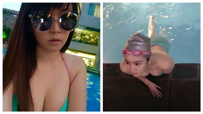 小小瑜游蝶式　E奶呼之欲出火辣破表