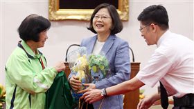 帕運,蔡英文,接見,會徽,黨徽,政治
圖／中央社