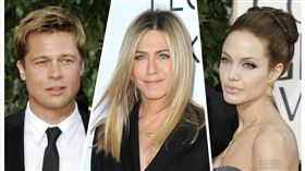  安潔莉娜裘莉,布萊德彼特,珍妮佛安妮絲頓／達志影像／美聯社