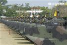 海軍陸戰隊幾乎勝任所有地形作戰的AAV7A1兩棲突擊車，可進行連續7個小時的兩棲水面航行操作， 是目前全世界性能最優異的兩棲戰鬥車輛。 。（記者邱榮吉/攝影）
