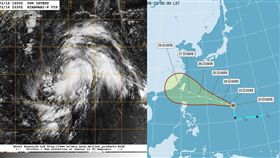 颱風梅姬（圖／氣象局、鄭明典臉書）