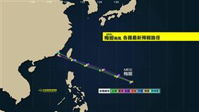 颱風梅姬（圖／翻攝自 WeatherRisk 天氣風險臉書）