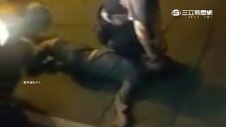 醉情侶路邊鬧　情緒失控襲警遭壓制