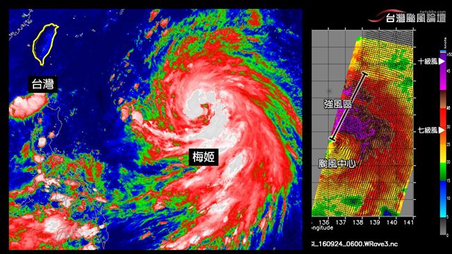 專家：留意梅姬東北側「危險半圓」
