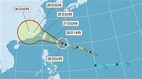 梅姬路徑(圖/氣象局網站)