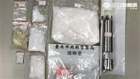 警方在蕭嫌家中搜出大量安非他命及K他命等證物（翻攝畫面）