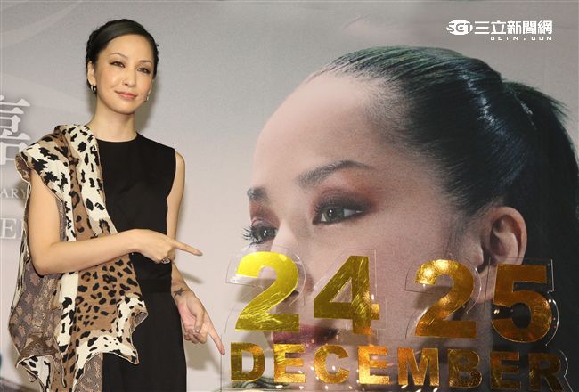 中島美嘉冒著颱風天來台宣布演唱會日期。（記者邱榮吉/攝影）