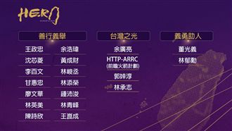 HERO@TAIWAN入圍名單出爐