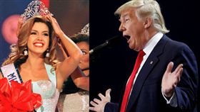 1996年贏得環球小姐后冠的馬查多（Alicia Machado）、川普
（圖／路透社／達志影像）
