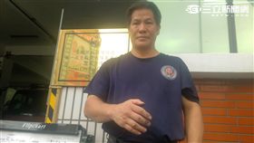 雙園分隊小隊長謝恩基對氣爆仍心有餘悸（楊忠翰攝）