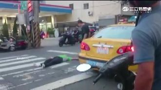 家門外和運將互毆　醉男大鬧躺馬路