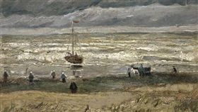 梵谷名畫「席凡寧根的海景」 圖/翻攝自梵谷美術館網頁www.vangoghmuseum.nl