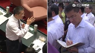 徐國勇陪林全勘災　勤做筆記、接陳情