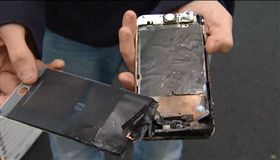 i6Plus起火燒毀男大生牛仔褲（圖／翻攝自wlox.com）