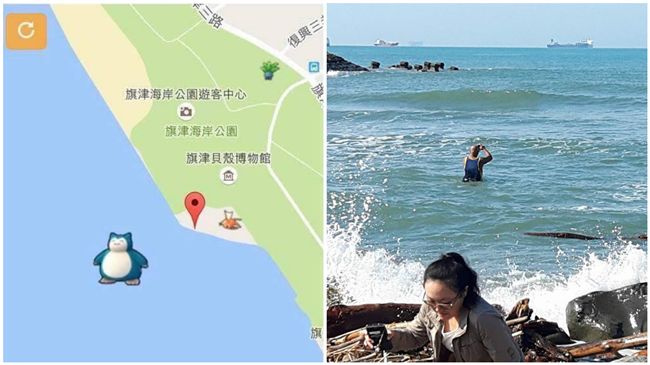 卡比獸海上現蹤影　他竟衝下海捕捉
