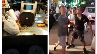 又見奧客！男子怒飆國罵狠砸小吃攤