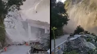 南橫坍方掩隧道　民眾：整個山都垮了
